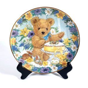 Teddys Easter Treat Sarah Bengry Vintage Plate Collectable Franklin Mint Heirloo